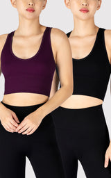 2 PK Ribbed V-Neck Tank Top - 90 Degree by Reflex