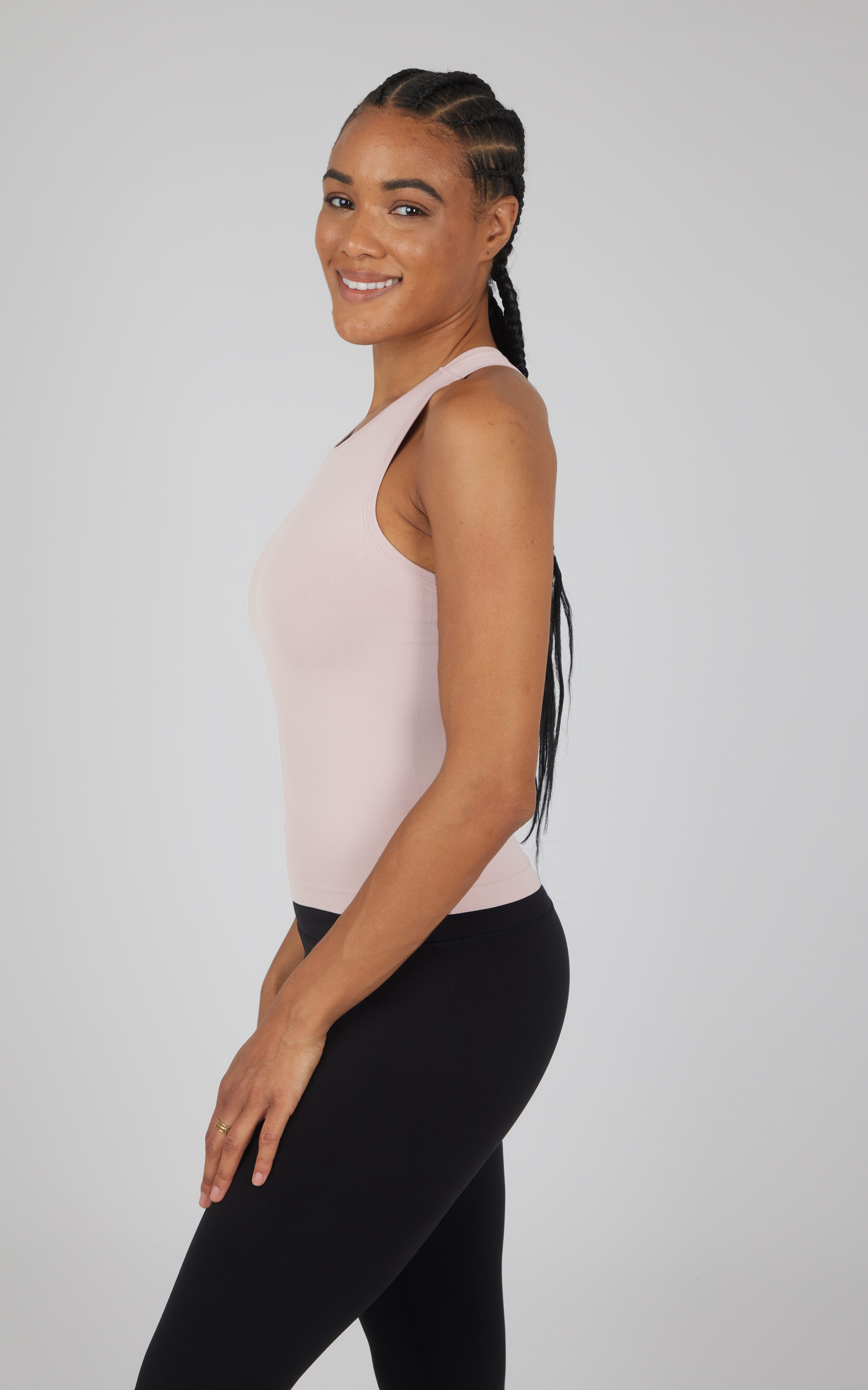 2 PK Seamless Racerback Tank Top with Built in Bra