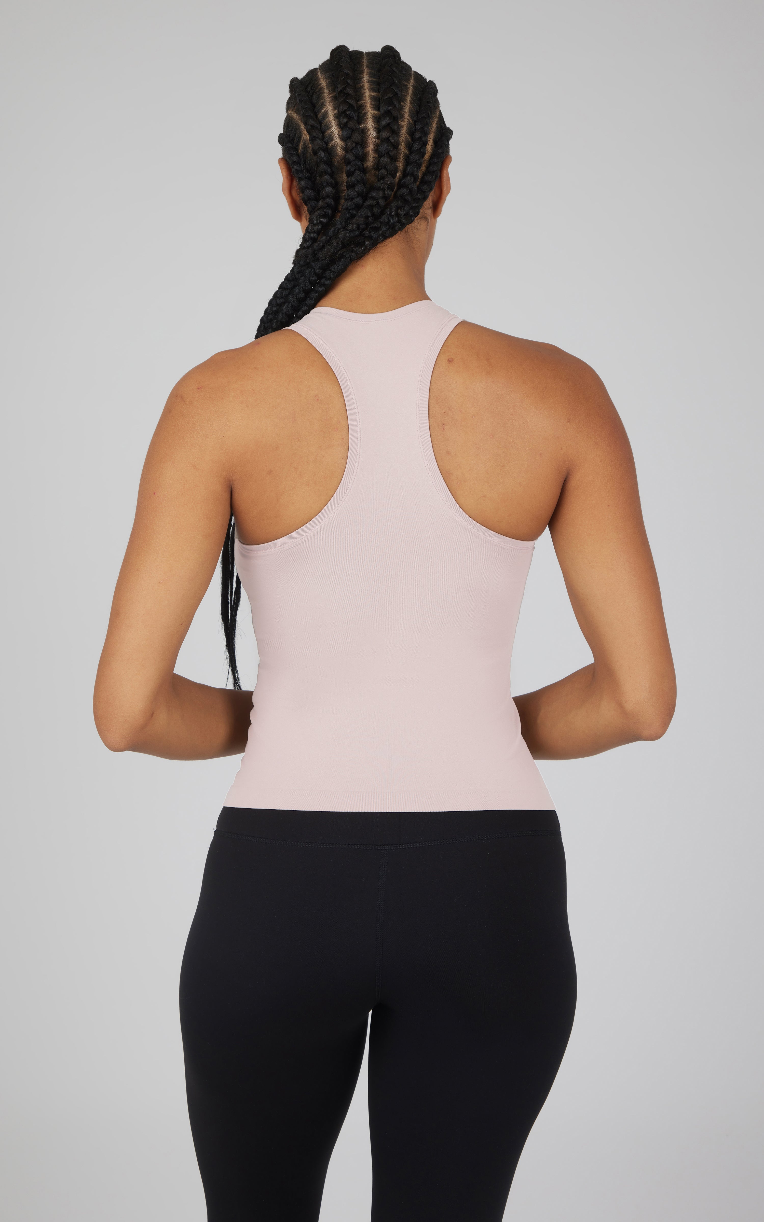 2 PK Seamless Racerback Tank Top with Built in Bra