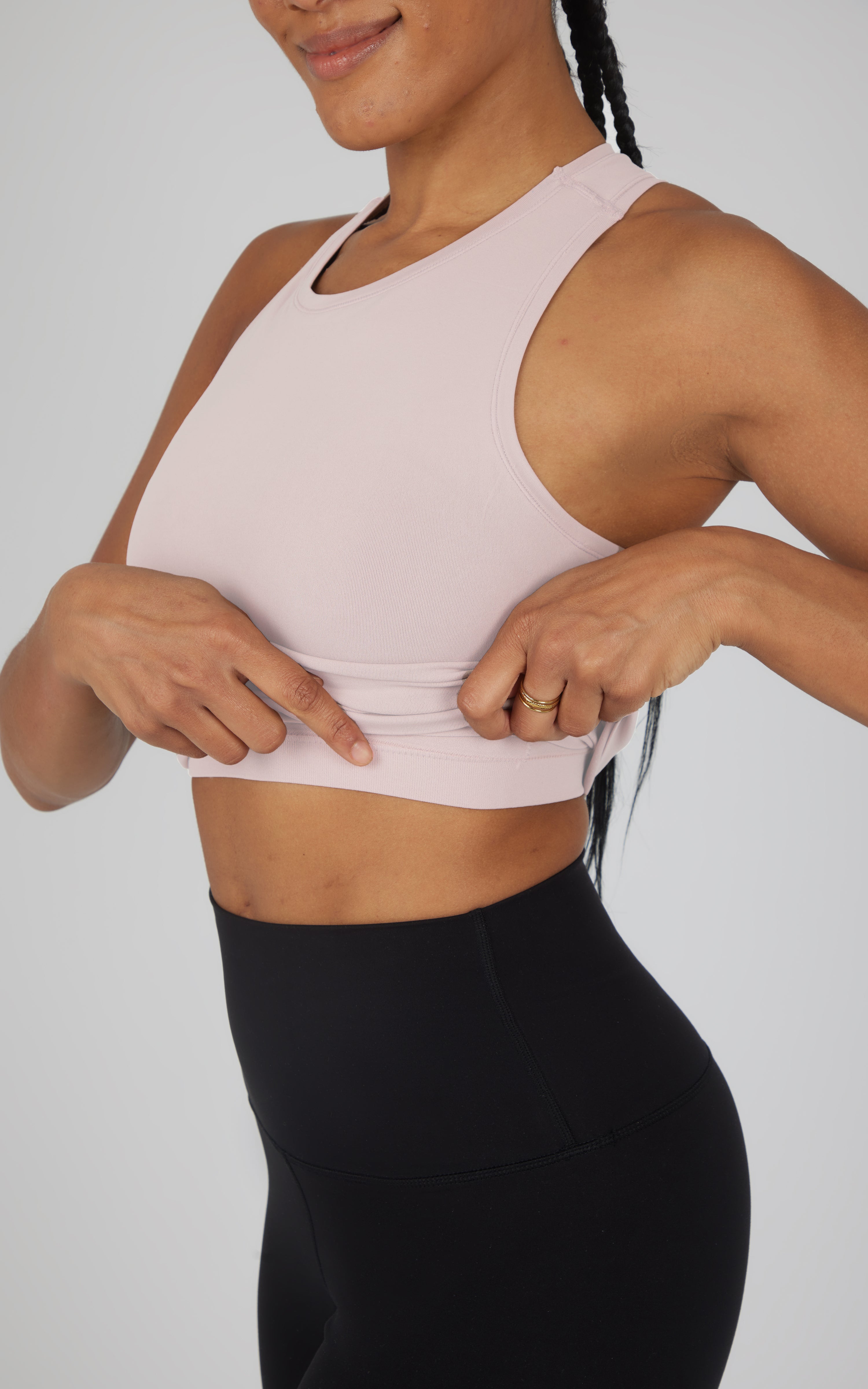 2 PK Seamless Racerback Tank Top with Built in Bra