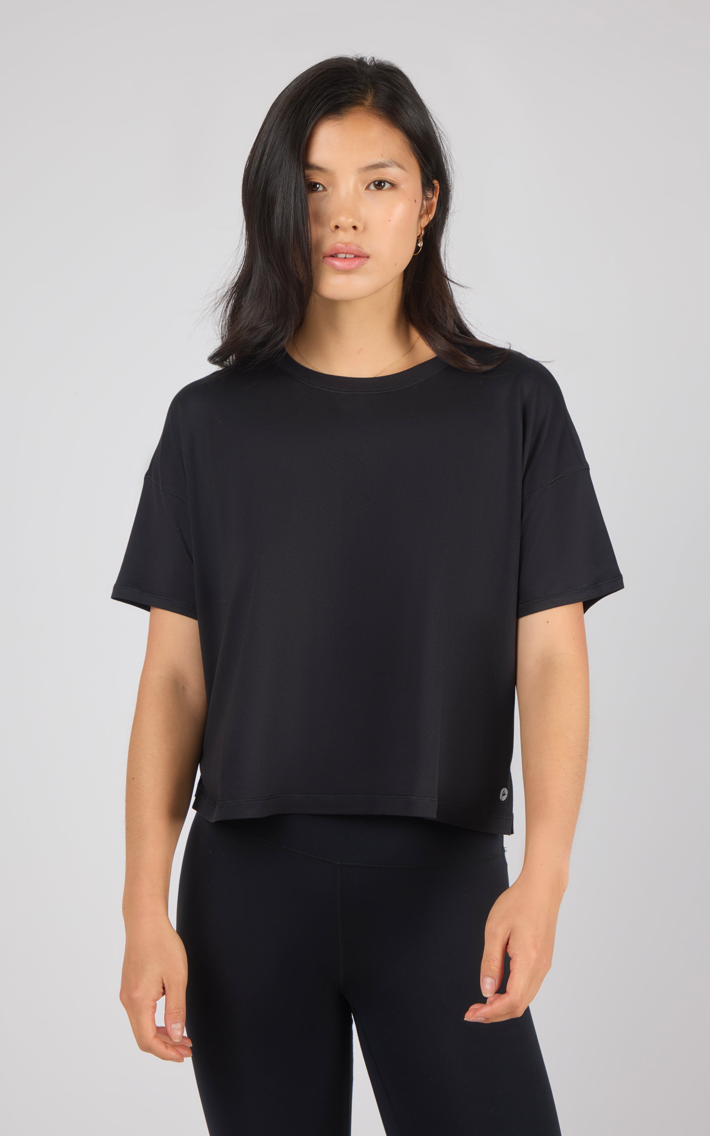 2 Pack Super Soft Deluxe Boxy Cropped Tee - 90 Degree by Reflex