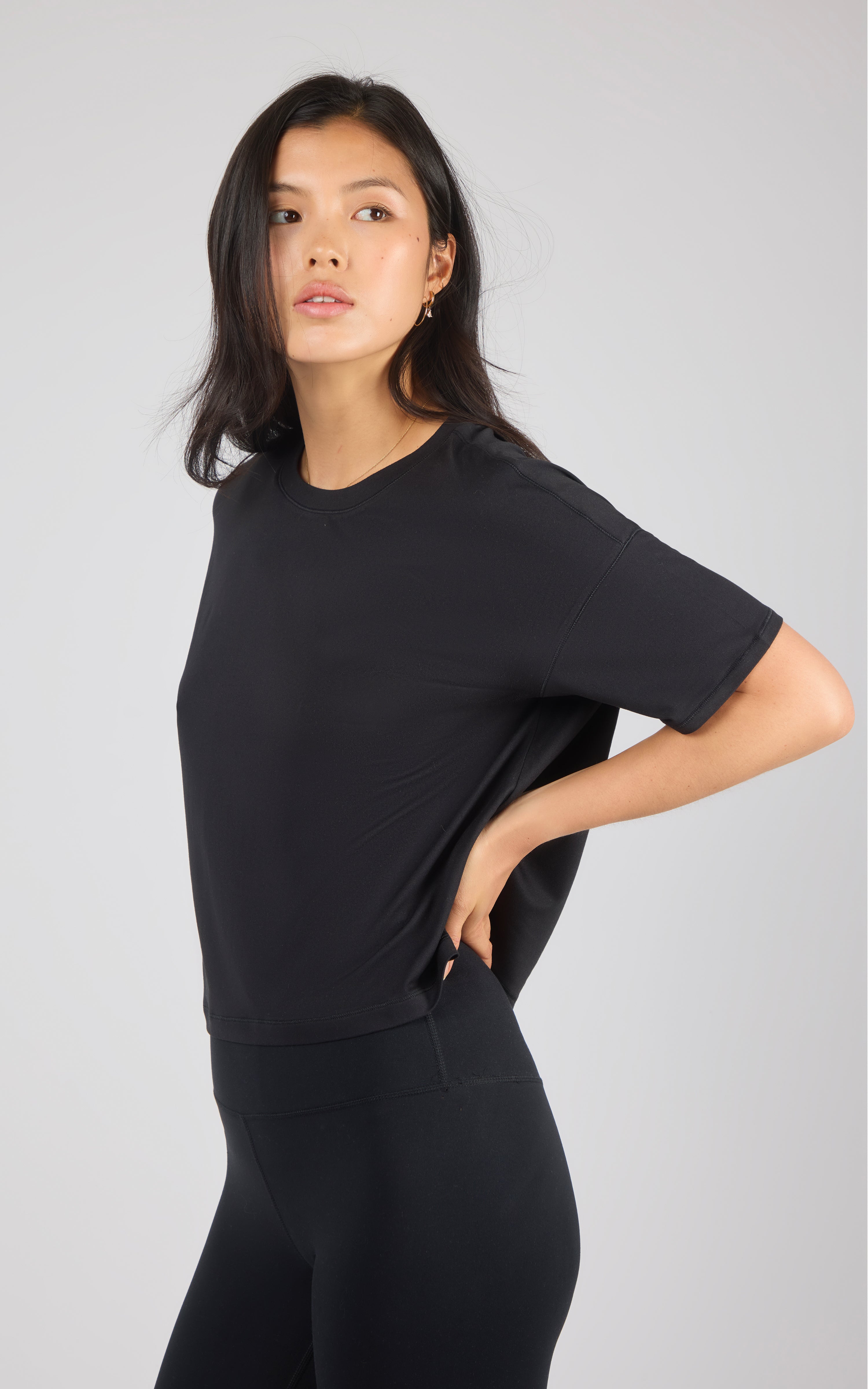 2 Pack Super Soft Deluxe Boxy Cropped Tee - 90 Degree by Reflex