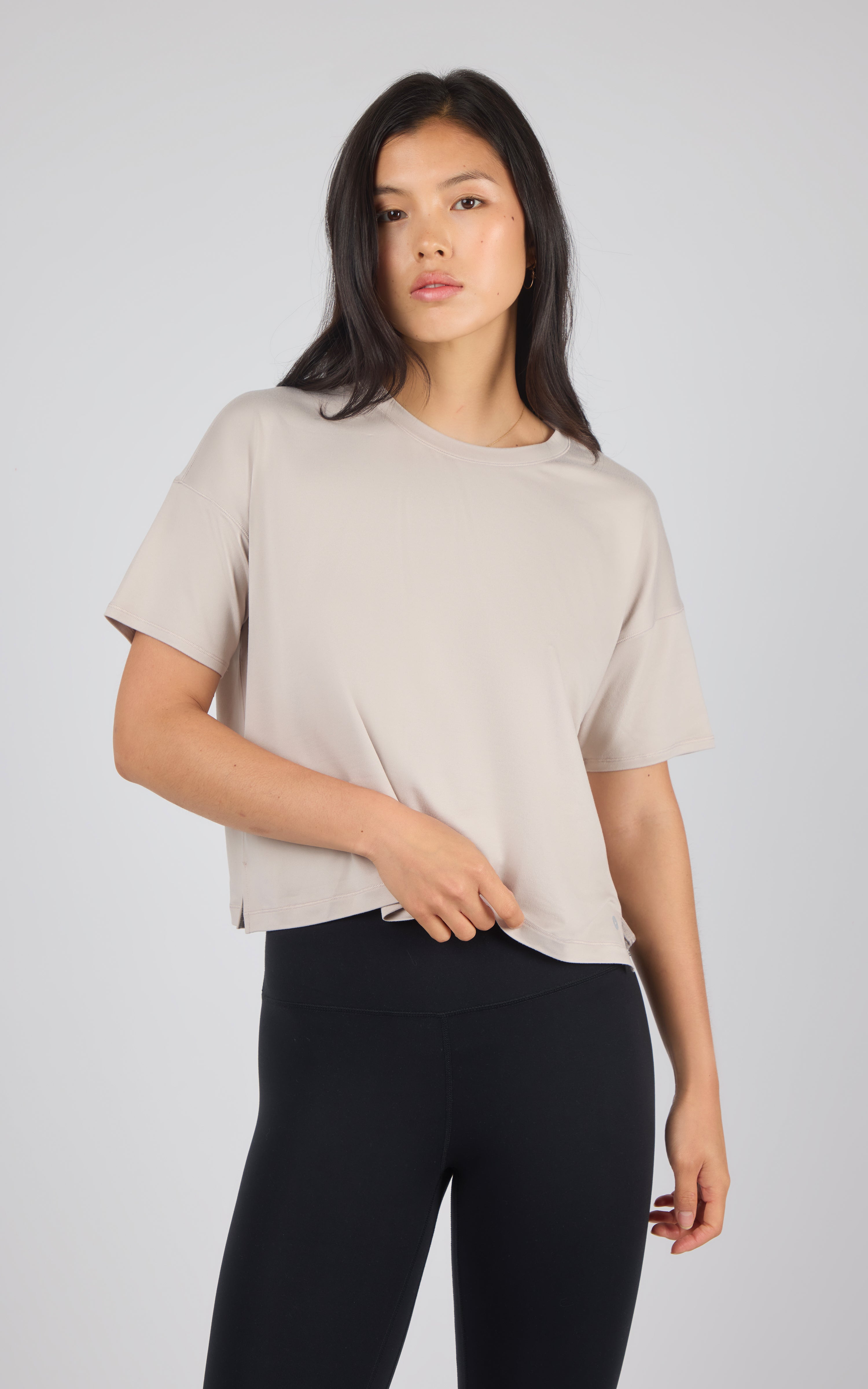 2 Pack Super Soft Deluxe Boxy Cropped Tee - 90 Degree by Reflex