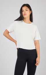 2 Pack Super Soft Deluxe Boxy Cropped Tee - 90 Degree by Reflex