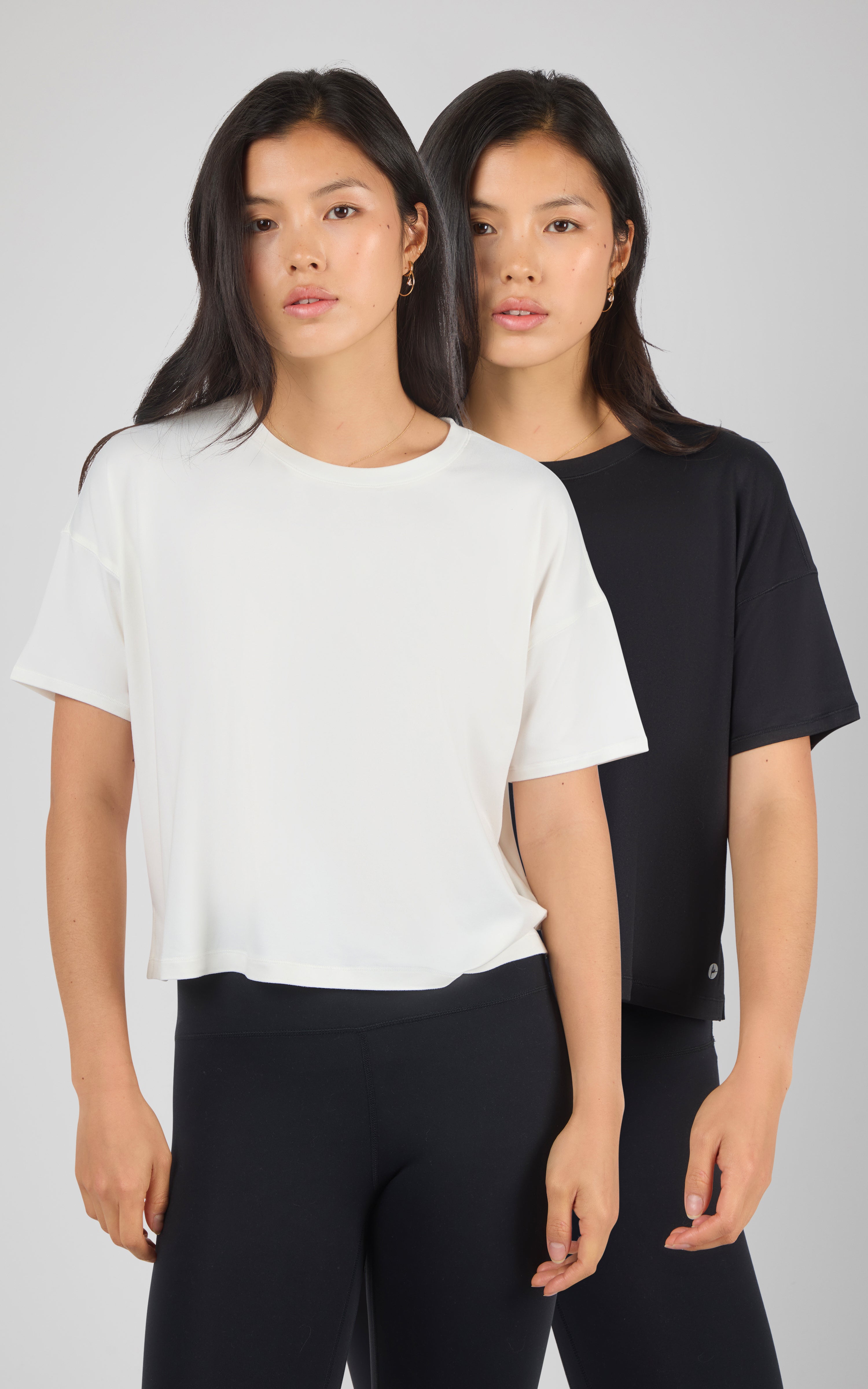 2 Pack Super Soft Deluxe Boxy Cropped Tee - 90 Degree by Reflex