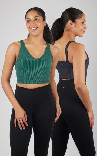 2 PK Stone Wash V-Neck Tank - Our Stone Story - 90 Degree by Reflex