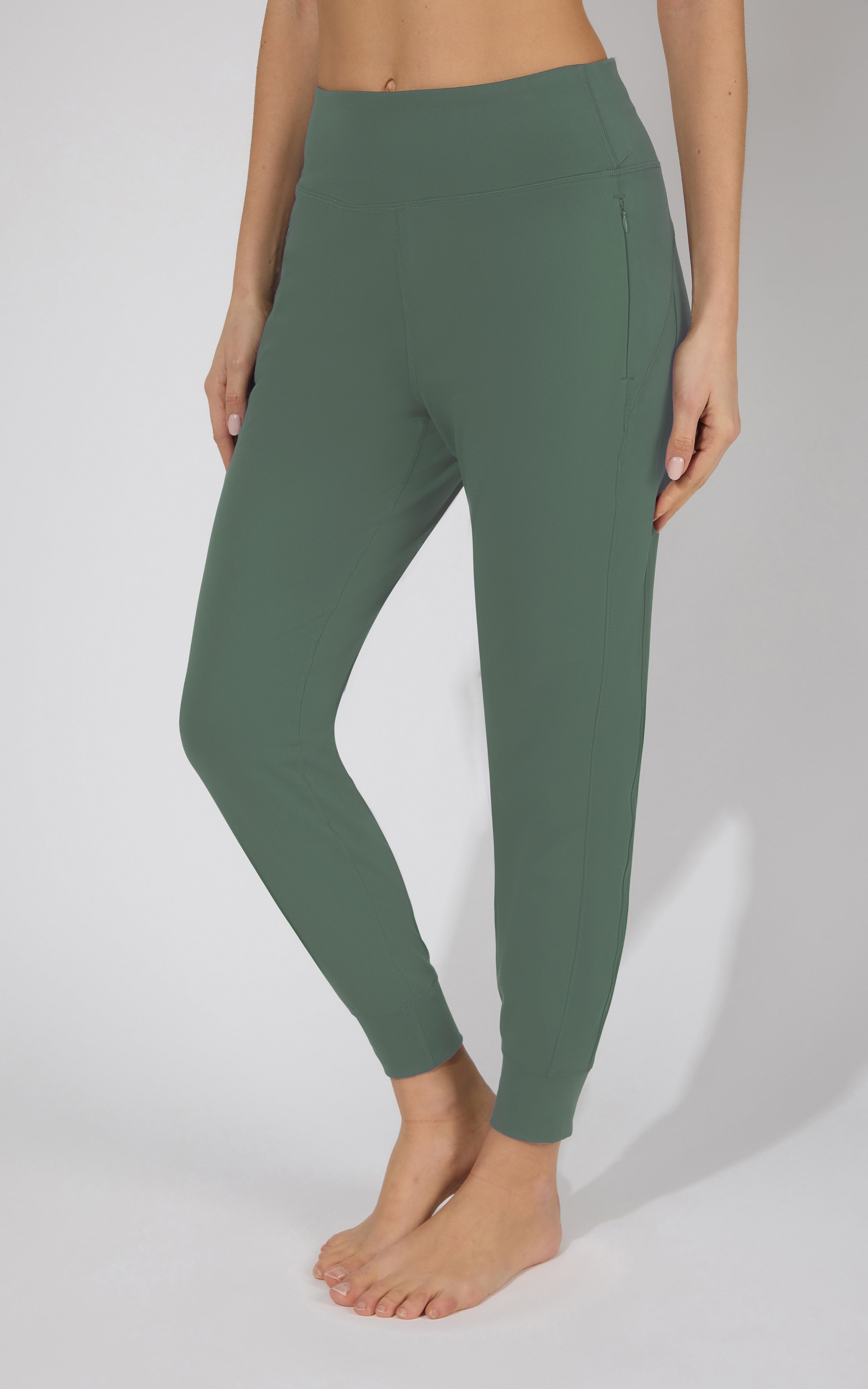 Interlock Zipper Pockets Greenwich Jogger - Our Linen Story - 90 Degree by Reflex