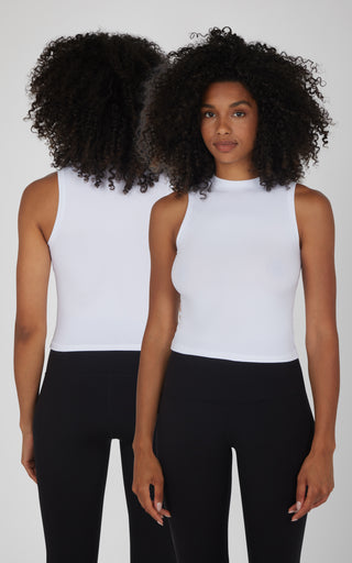 2 Pack Airlite Mock Neck Tank - Our Linen Story
