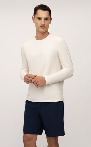 Mens Supreme Hyperlite Waffle Long Sleeve Crew Neck Shirt - 90 Degree by Reflex