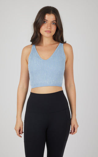 2 PK Stone Wash V-Neck Tank - Our Stone Story - 90 Degree by Reflex