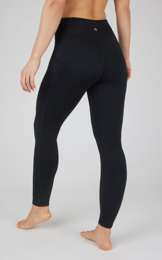 Cold Gear High Waist Fleece Lined Legging with Side Pockets - 90 Degree by Reflex