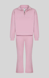 Toddler Girls’ Half-Zip & Flare Pants Set - Mauve Orchid - 1