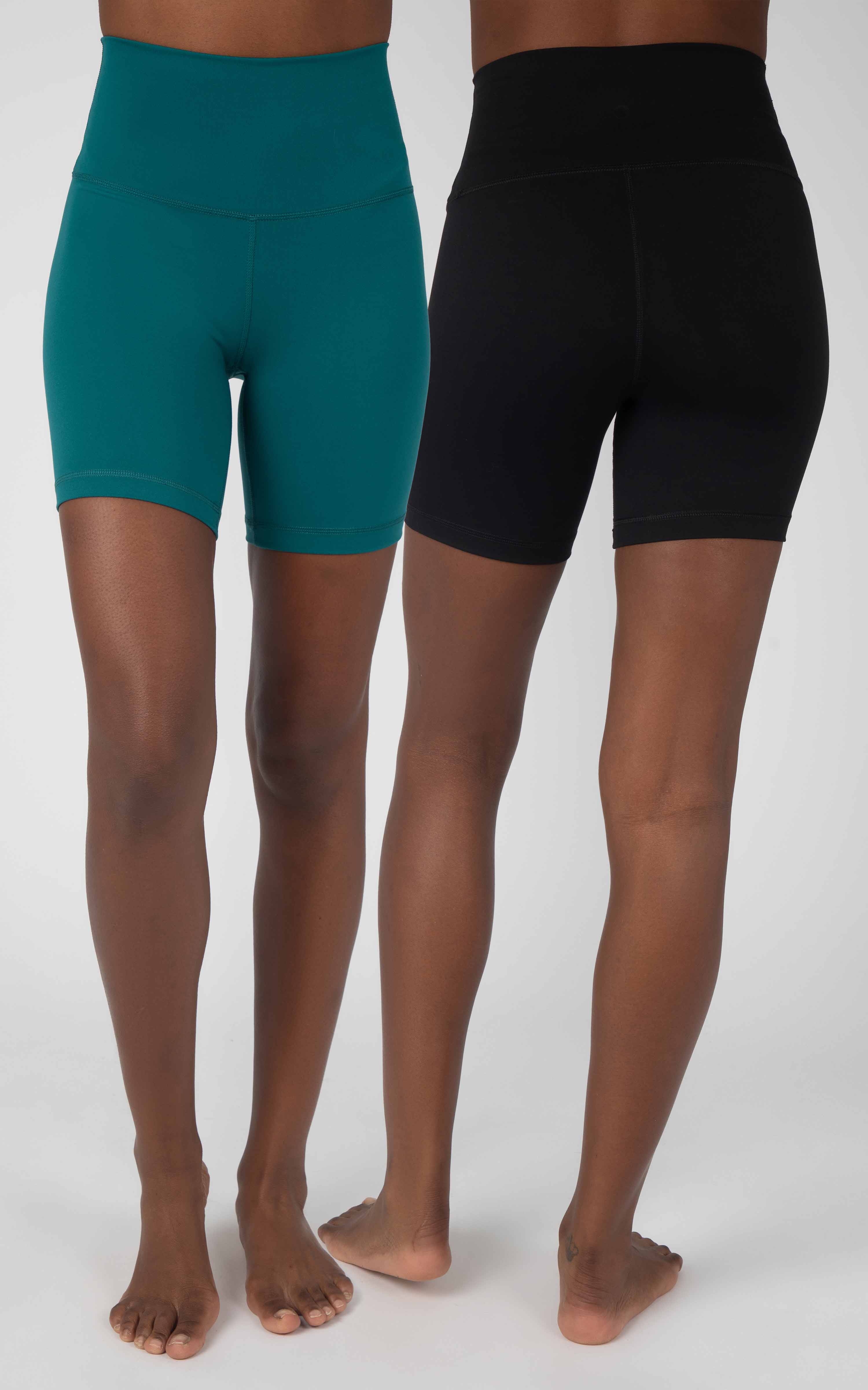 2 PK Lux Super Hi Rise 7" Classic Biker Short - 90 Degree by Reflex