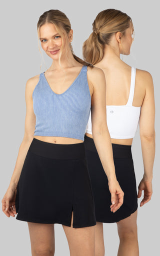 2 PK Stone Wash V-Neck Tank - Our Stone Story - 90 Degree by Reflex