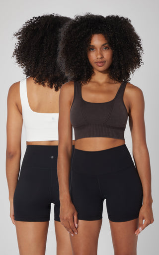 2 PK Stonewash Seamless Bra Tank - 90 Degree by Reflex