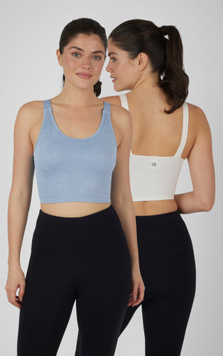 Stonewash 2 PK Scoop Neck Bralette Tank - 90 Degree by Reflex
