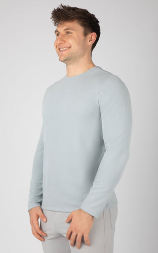Mens Supreme Hyperlite Waffle Long Sleeve Crew Neck Shirt - 90 Degree by Reflex