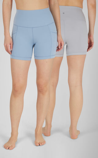 2 PK Lux Classic and Pocketed 5" Shorts - Our Earthy Story - 90 Degree by Reflex