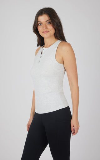 Heavenly Rib Henley Tank - 90 Degree by Reflex