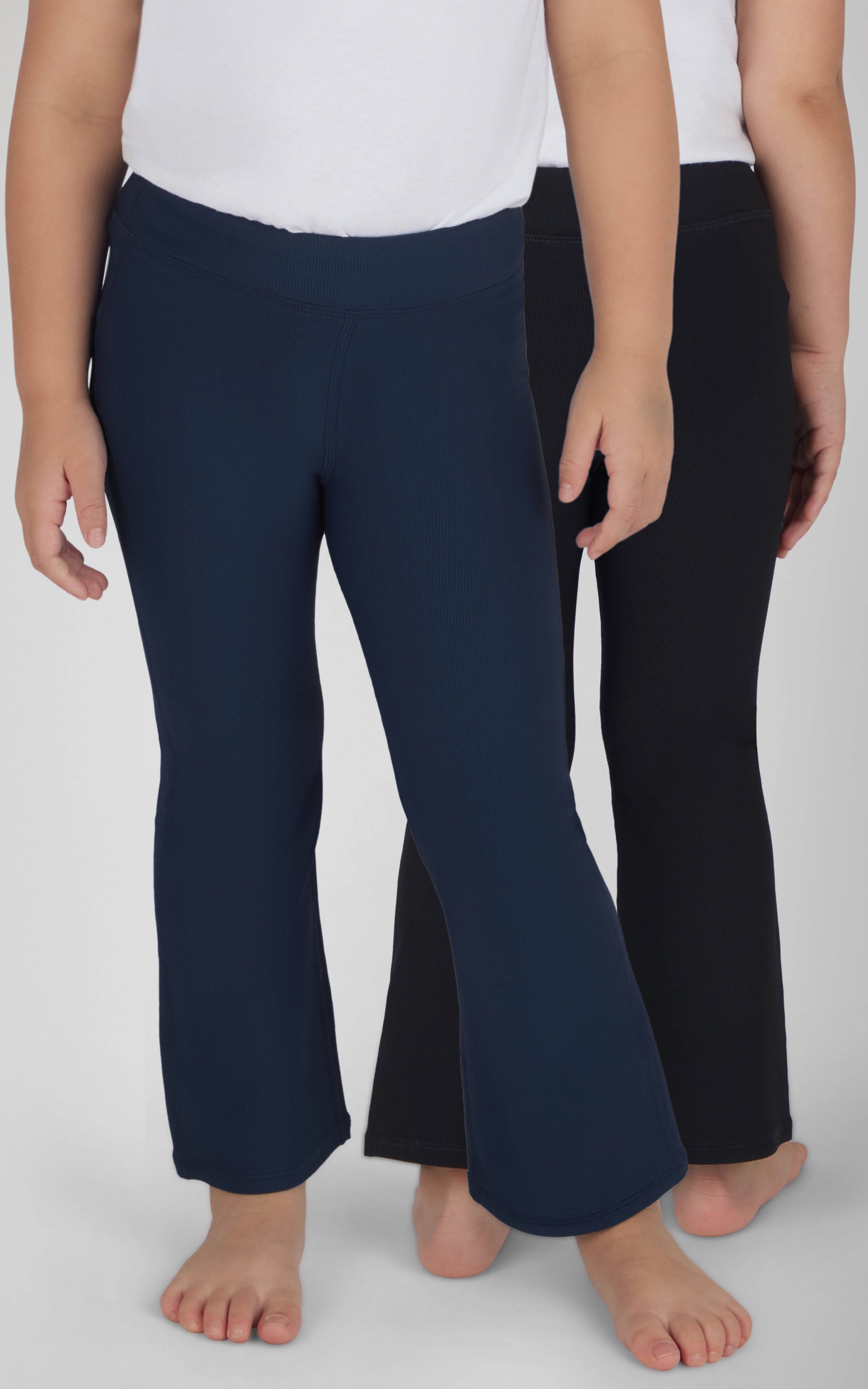 Toddler Girls 2 PK Ribbed Flared Pant - 90 Degree by Reflex