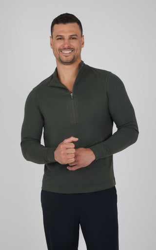 Mens Softlite Everyday Half Zip Top - Our Ocean Core Story - 90 Degree by Reflex