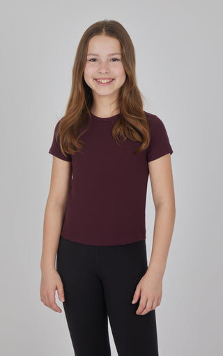Girls 3 PK Ribbed Crew Neck Short Sleeve Shirt + Ribbed Crew Neck Long Sleeve Shirt - 90 Degree by Reflex