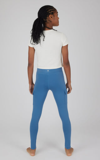 Girls 2 PK Interlock Everyday Cargo and Basic Legging - 90 Degree by Reflex
