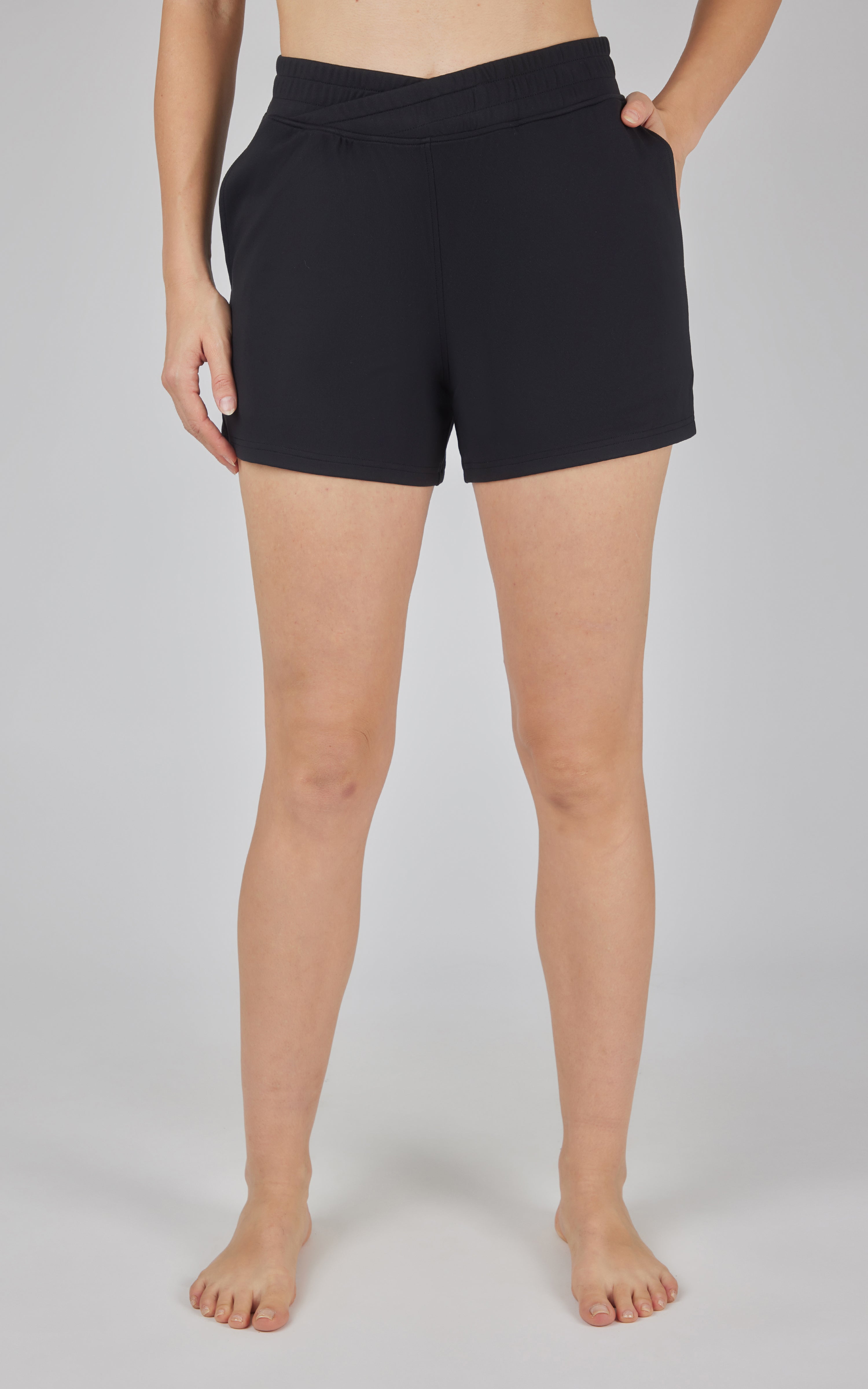 Lux Crossover Waistband 4" Side Pocket Short - 90 Degree by Reflex
