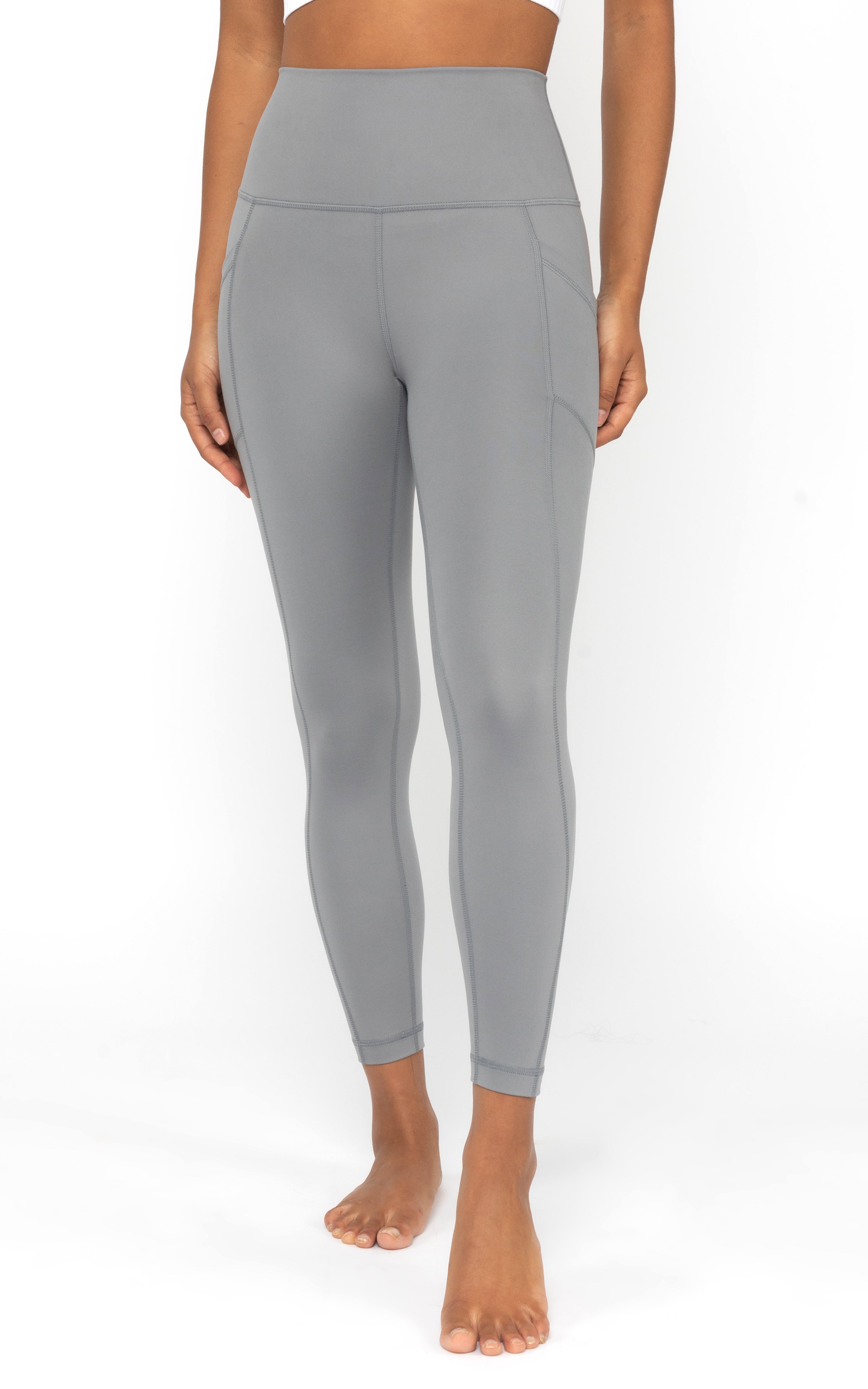 Lux Elastic Free High Waist Side Pocket 7/8 Ankle - 90 Degree by Reflex