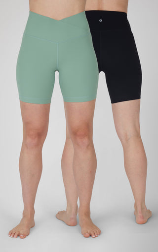 2 PK Wonderlink Crossover Waist and Classic 7" Bike Short - 90 Degree by Reflex