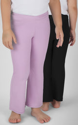 Toddler Girls 2 PK Ribbed Flared Pant - 90 Degree by Reflex