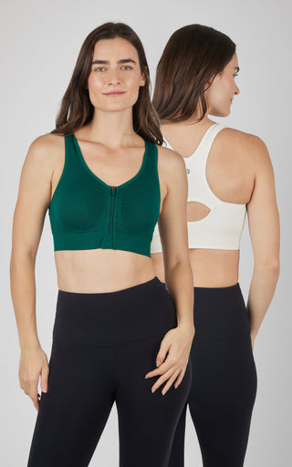 2 PK Full Zip Seamless Bra - 90 Degree by Reflex