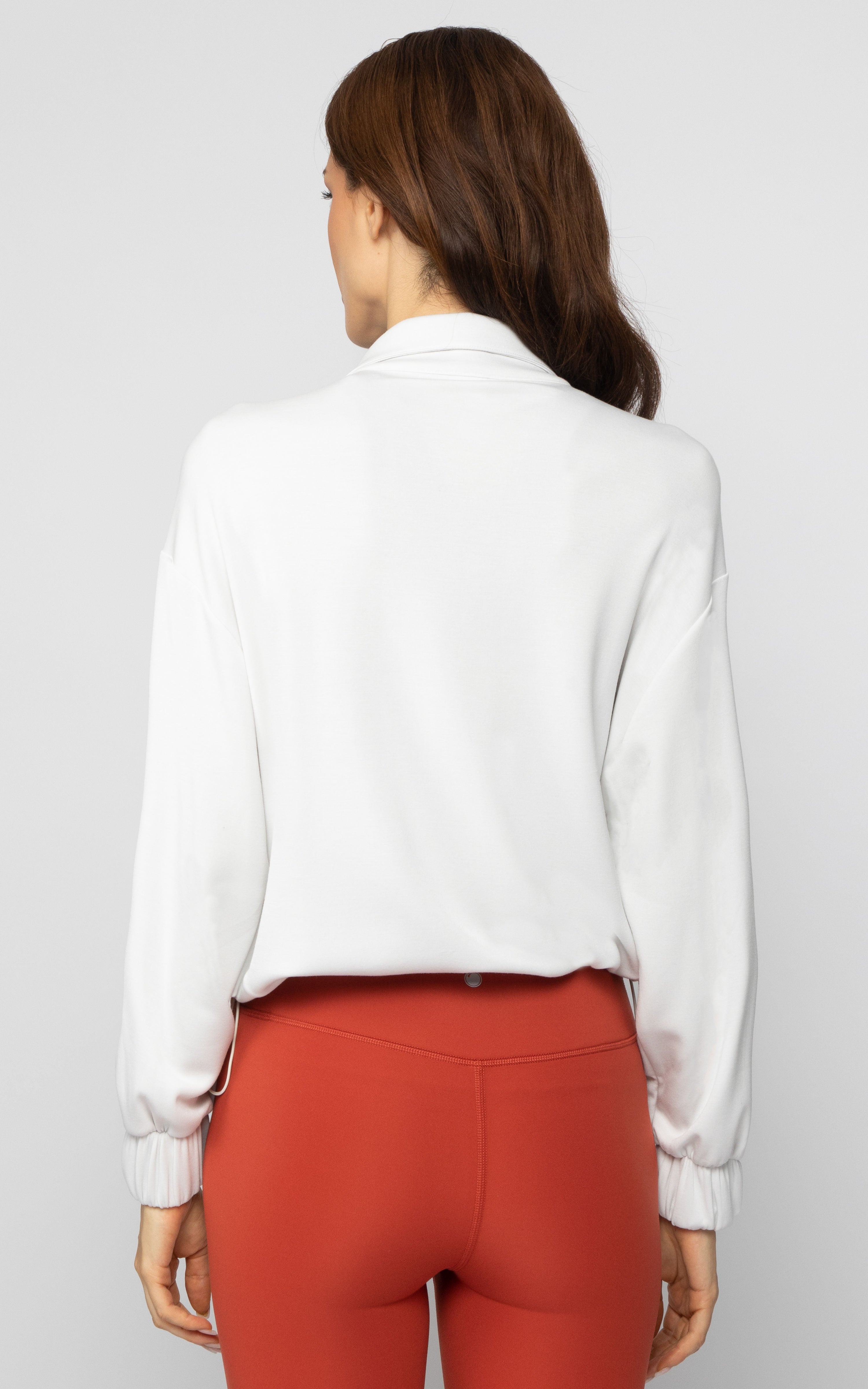 Scuba Modal Cropped Cinched Hem Jacket