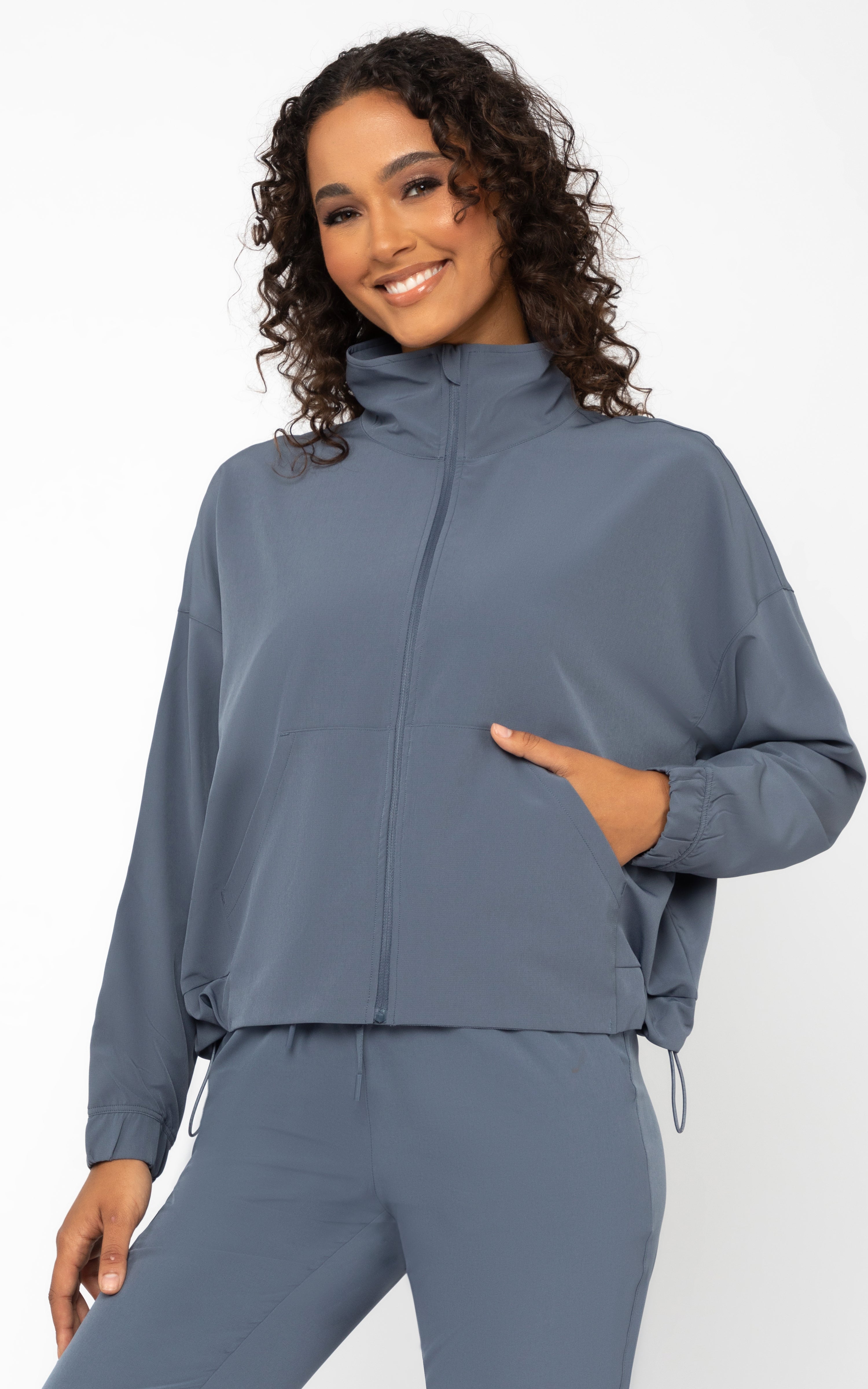 Citylite Full Zip Jacket with Front Pockets and Side Bungee Cords