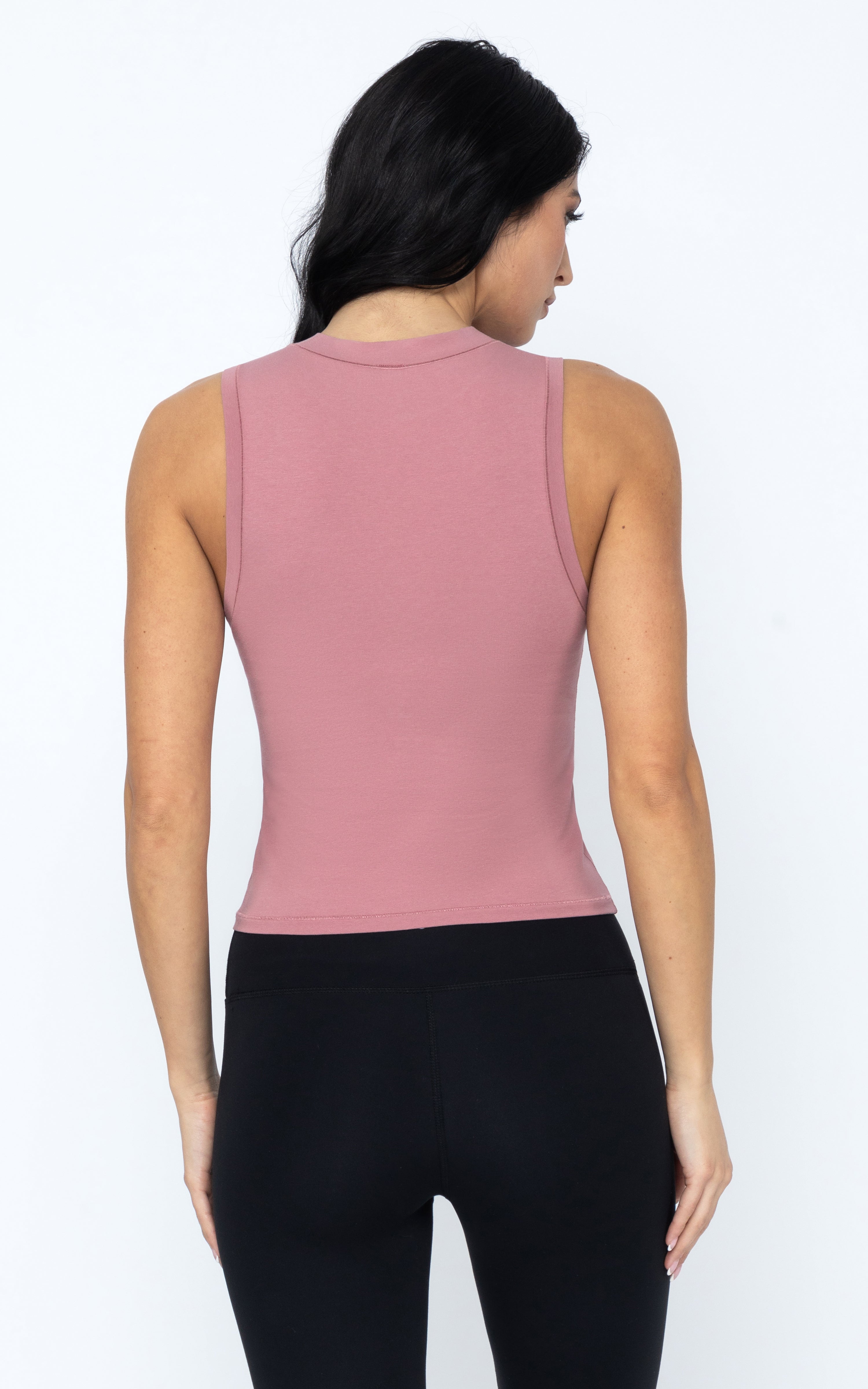 Airlite Cotton Mock Neck Tank