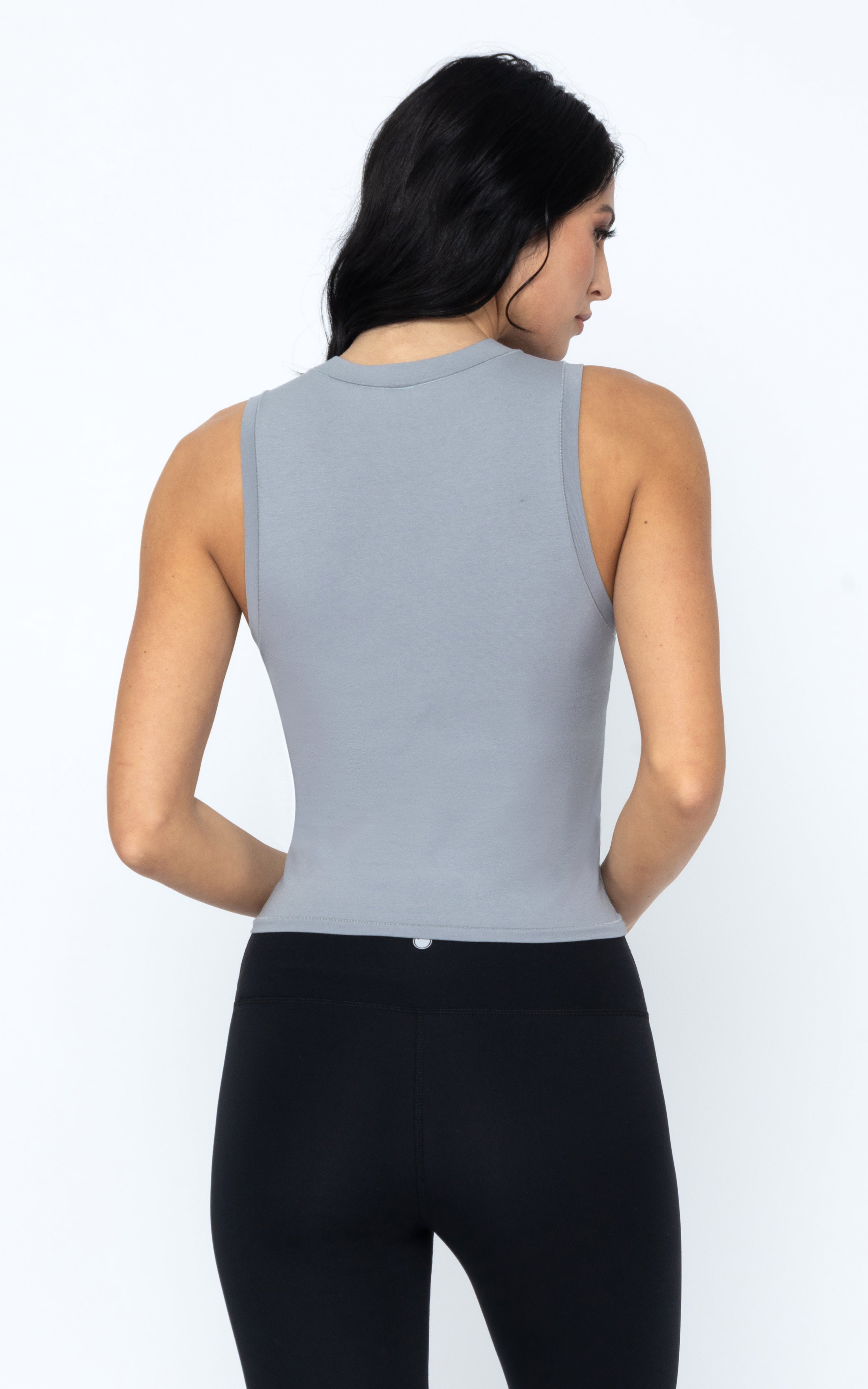 Airlite Cotton Mock Neck Tank