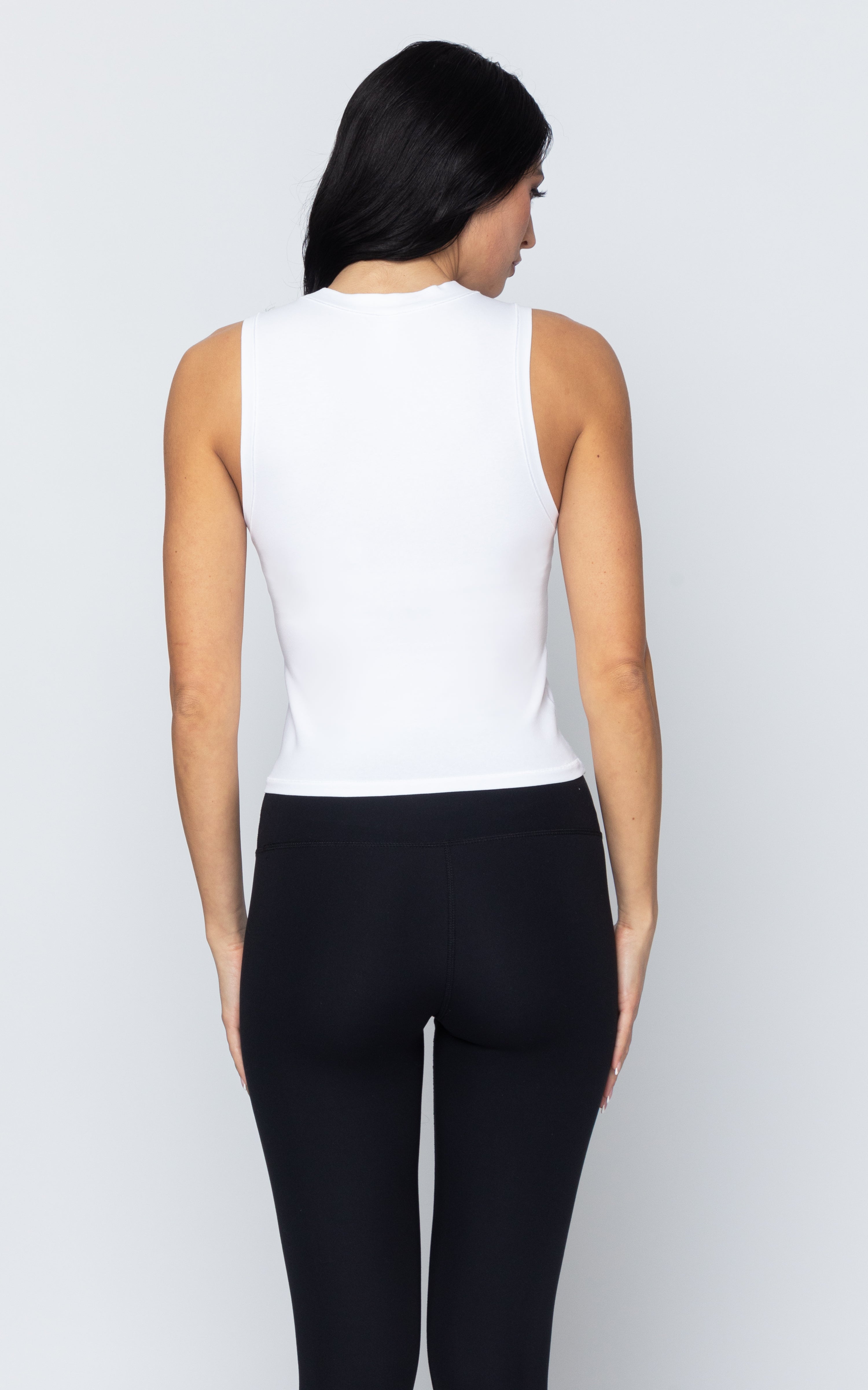 Airlite Cotton Mock Neck Tank