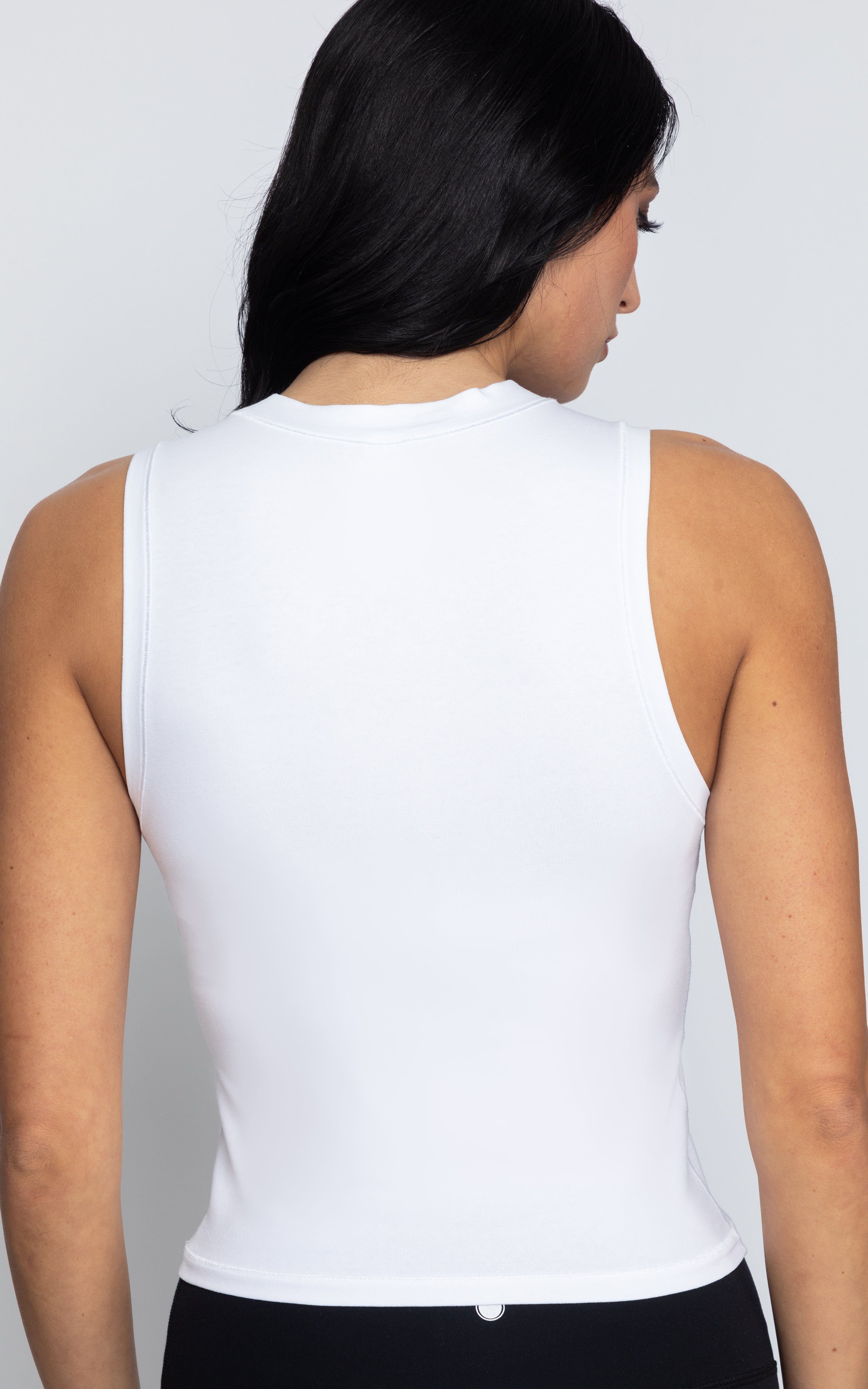 Airlite Cotton Mock Neck Tank