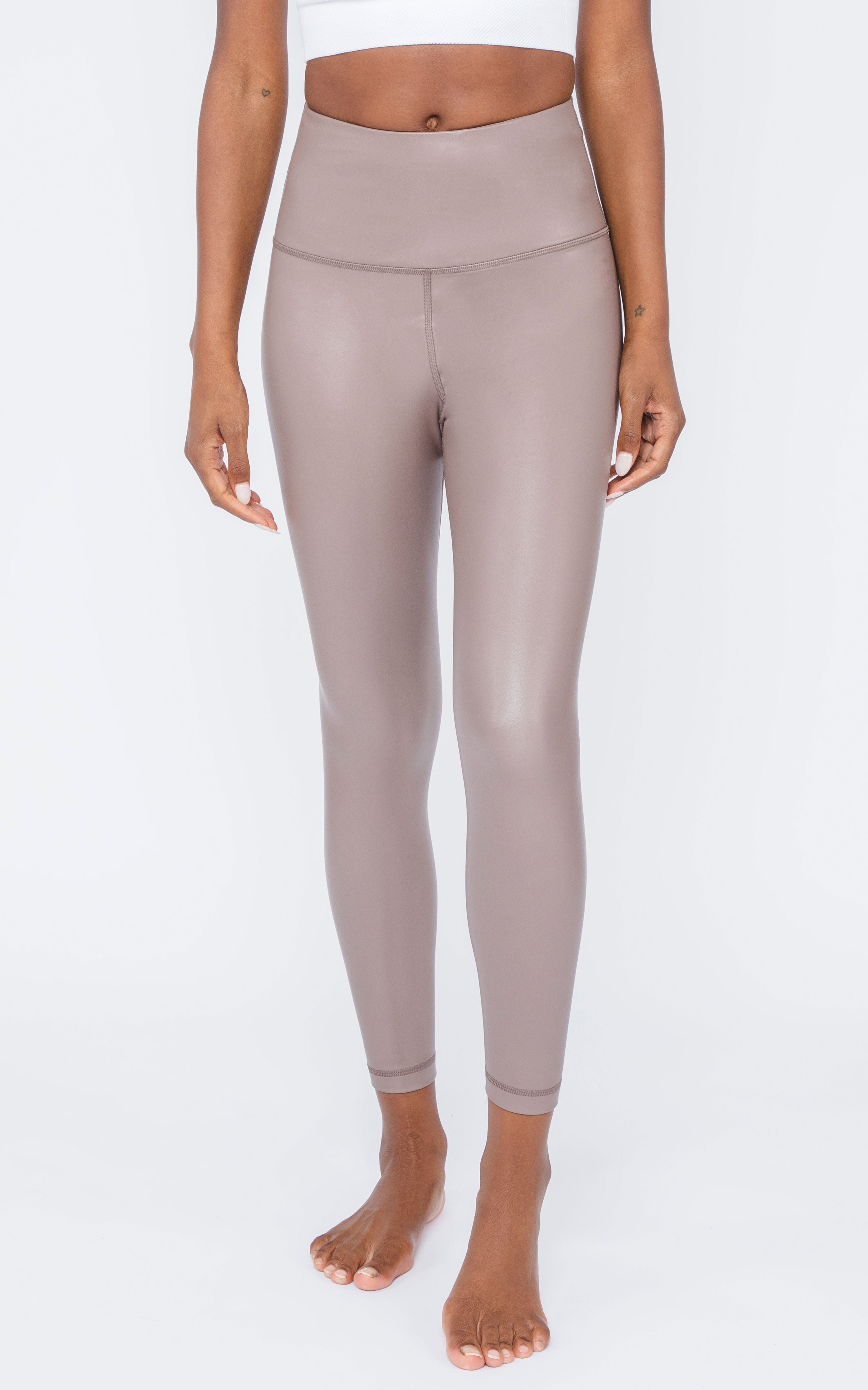 Super High Waist Faux Leather 7/8 Ankle
