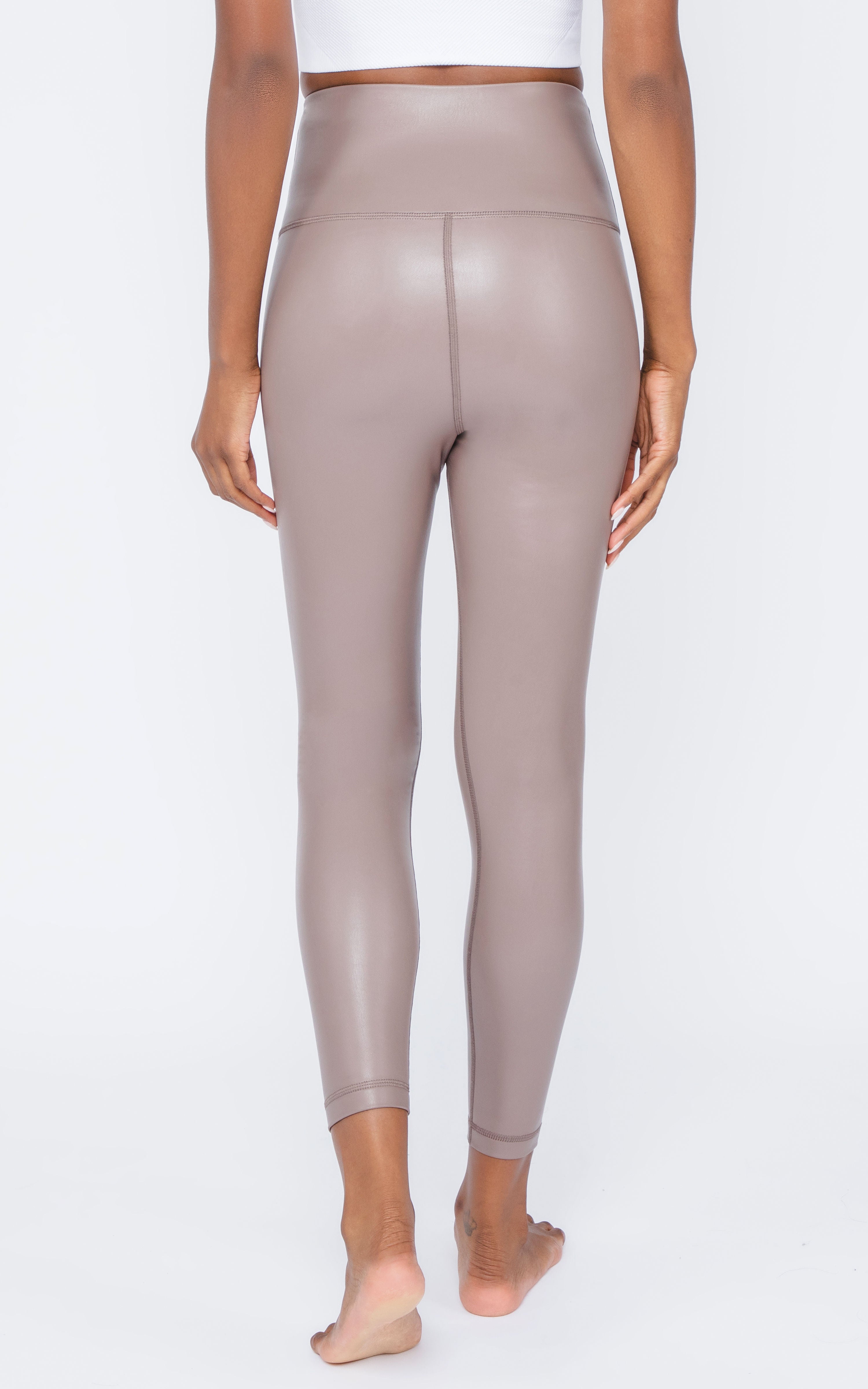 Super High Waist Faux Leather 7/8 Ankle