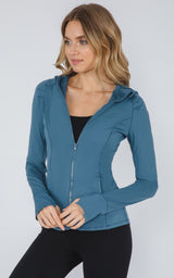 Slim Full Zip Hooded Jacket - 90 Degree by Reflex