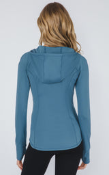 Slim Full Zip Hooded Jacket - 90 Degree by Reflex