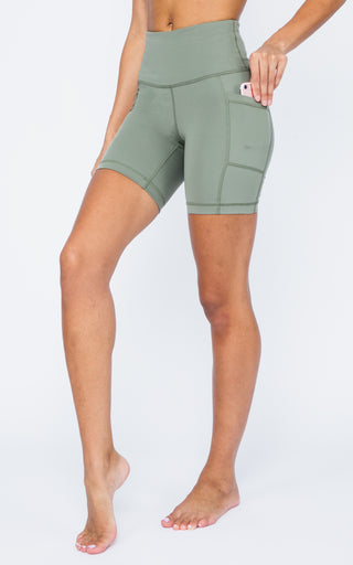 Lux Polygiene Tribeca High Waist 7" Short with Side Pockets
