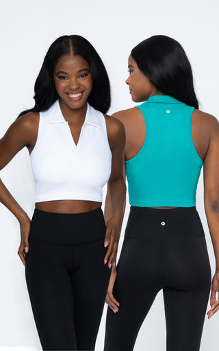 2 Pack Baseline Seamless Polo Cropped Tank